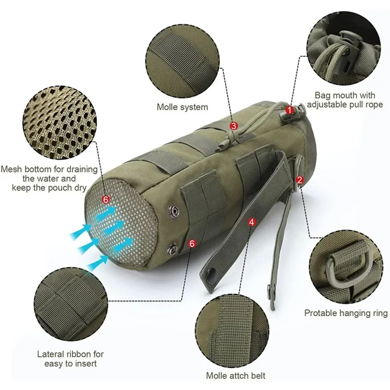 전술 Molle 물병 가방 파우치 홀더 야외 여행 캠핑 - Hydration Pack Outdoor 리뷰 및 가격