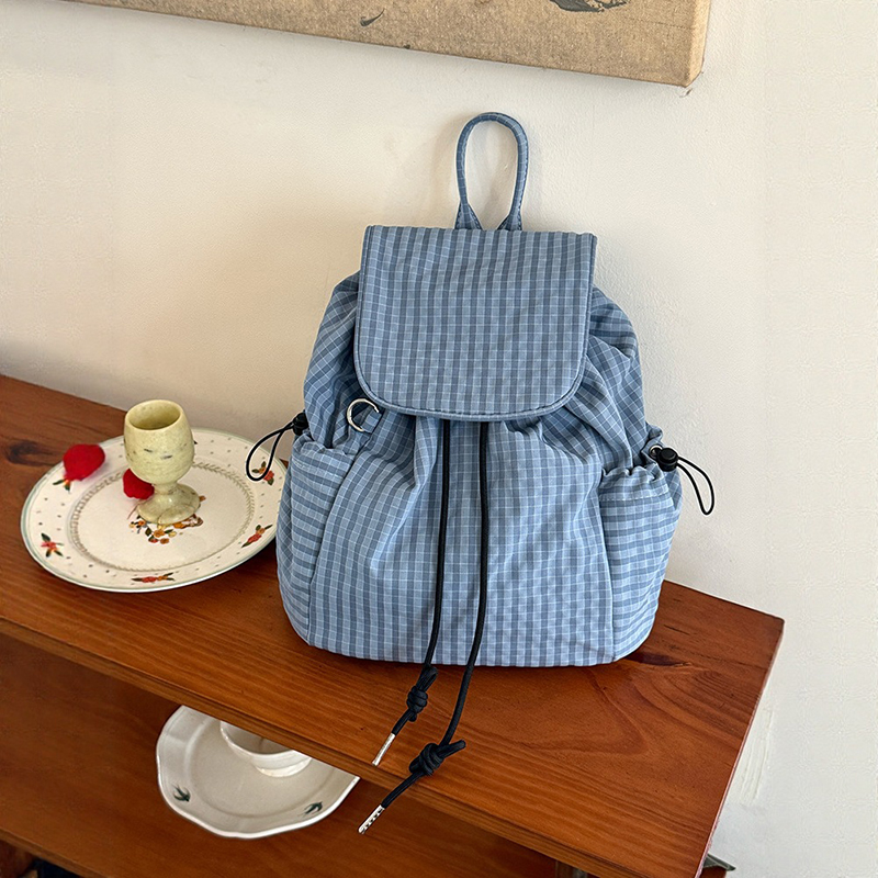 격자 무늬 노트북 경량 배낭 여성용 캔바 여행 대용량  - Canvas Backpack Casual 리뷰 및 가격