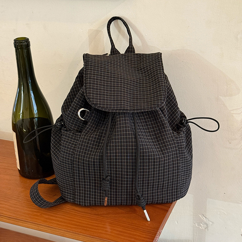 격자 무늬 노트북 경량 배낭 여성용 캔바 여행 대용량  - Canvas Backpack Casual 리뷰 및 가격