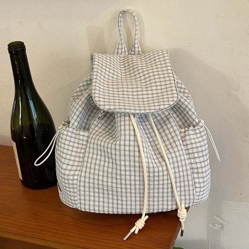 격자 무늬 노트북 경량 배낭 여성용 캔바 여행 대용량  - Canvas Backpack Casual 리뷰 및 가격