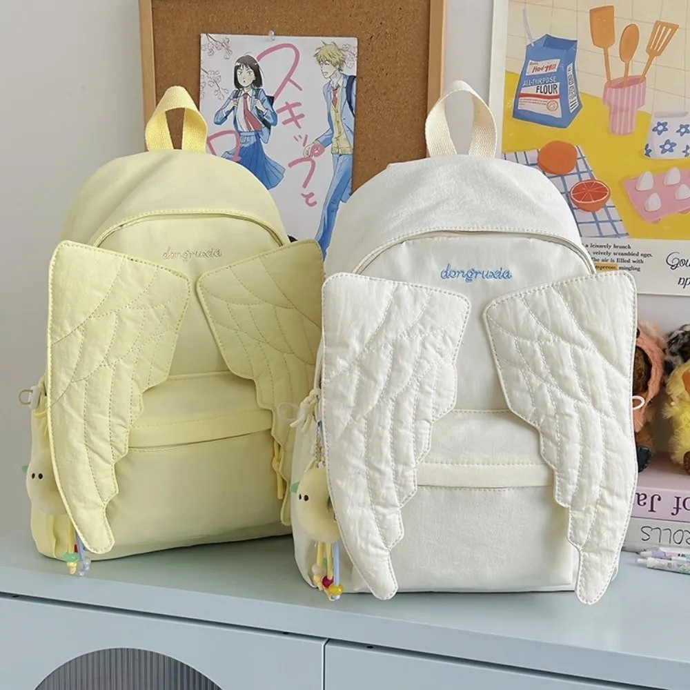 다용도 엔젤 윙 백팩, Y2K 스타일, 대용량, 캔버스 - Canvas Backpack Casual 리뷰 및 가격