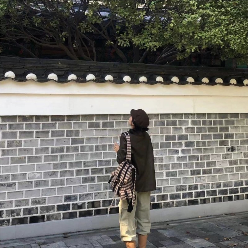 하라주쿠 빈티지 배낭 여성 독특한 컬러 블록 스트라이프 - Fashion Backpack Women 리뷰 및 가격