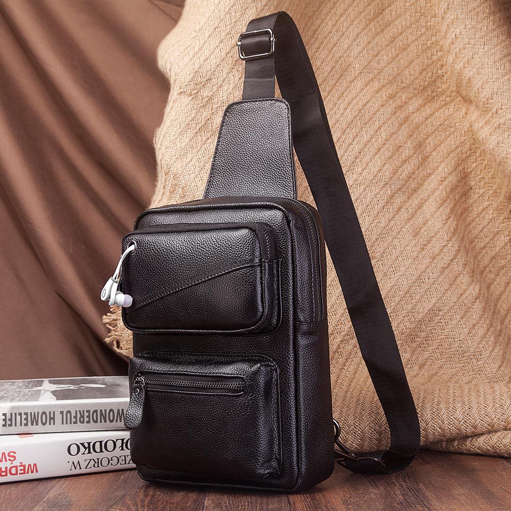 남녀공용 다기능 체스트 백, 진짜 가죽 야외 스포츠 배 - Fashion Backpack Women 리뷰 및 가격