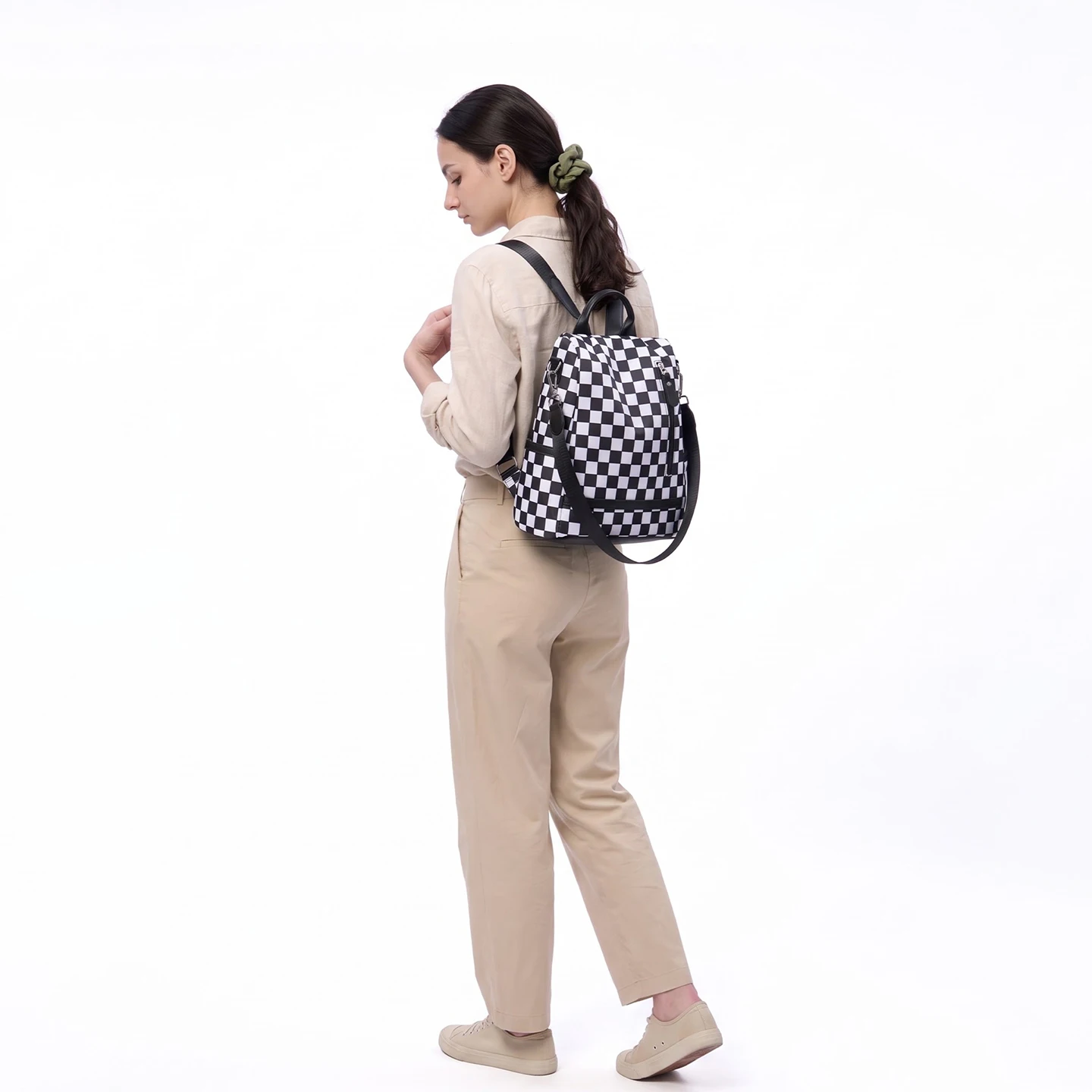여성용 도난 방지 옥스포드 소재 백팩, 체크무늬 캐주얼 - Travel Backpack Anti Theft 리뷰 및 가격