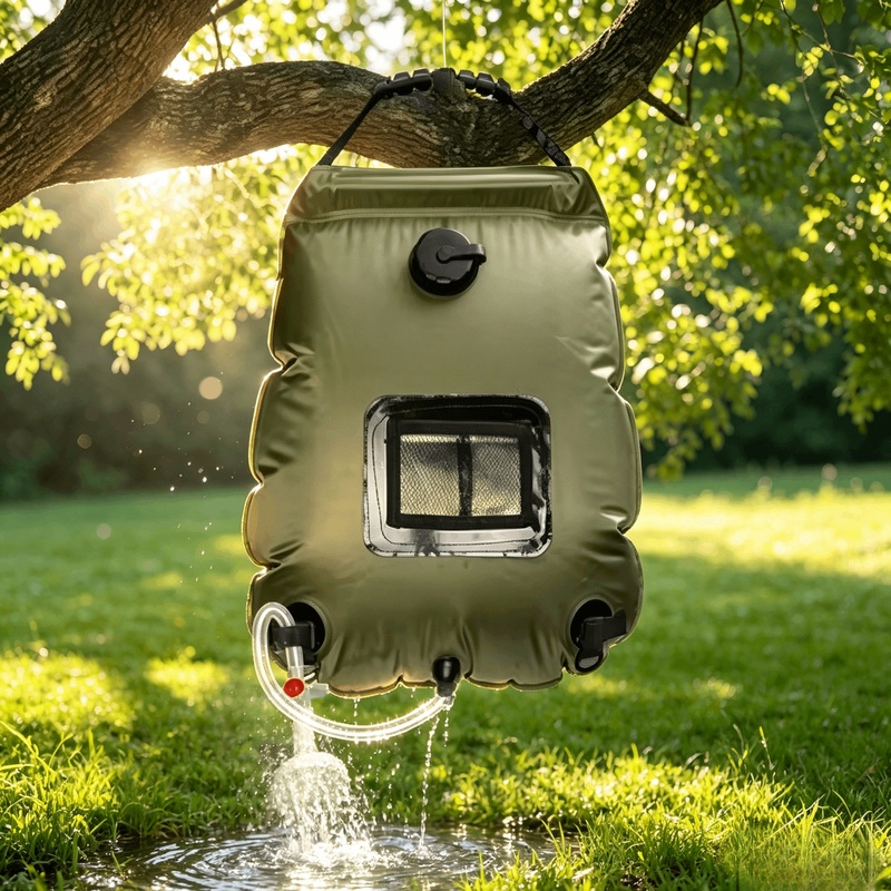20L 5갤런 태양열 캠핑 샤워백, 군용 녹색 태양열  - Hydration Pack Outdoor 리뷰 및 가격