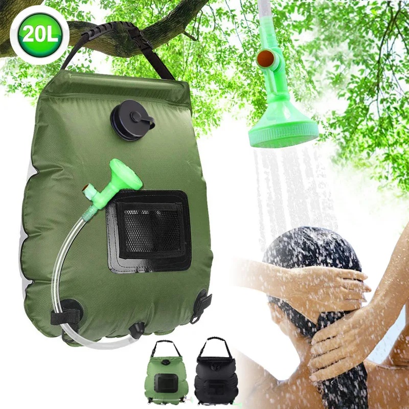 20L 5갤런 태양열 캠핑 샤워백, 군용 녹색 태양열  - Hydration Pack Outdoor 리뷰 및 가격